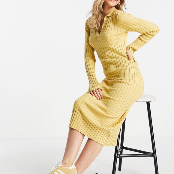 Monki Ribbed Sweater Dress - Picture 3 of 6
